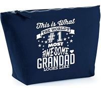 Hippowarehouse This is what the world's number 1 most awesome grandad looks like printed make up cosmetic wash bag 18x19x9cm