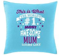 Hippowarehouse This is what the world's number 1 most awesome mum looks like Printed bedroom accessory cushion cover case 41x41cm