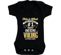 Hippowarehouse This is what the world's number 1 most awesome viking looks like baby vest bodysuit (short sleeve) boys girls