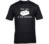 Hippowarehouse This, jen, is The Internet Unisex Short Sleeve t-Shirt (Specific Size Guide in Description) Black