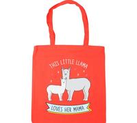 Hippowarehouse This little llama loves her mama Tote Shopping Gym Beach Bag 42cm x38cm, 10 litres