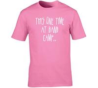 Hippowarehouse This one time at Band Camp Unisex Short Sleeve t-Shirt (Specific Size Guide in Description) Pink