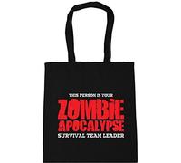 Hippowarehouse This person is your zombie apocalypse survival team leader Tote Shopping Gym Beach Bag 42cm x38cm, 10 litres