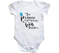 Hippowarehouse This prince is going to be a big brother baby vest bodysuit (short sleeve) boys girls