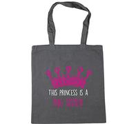 Hippowarehouse This princess is a big sister Tote Shopping Gym Beach Bag 42cm x38cm, 10 litres