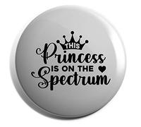 Hippowarehouse This princess is on the Spectrum Badge Pin 25mm