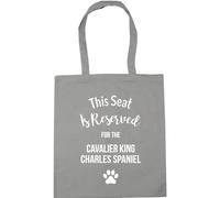 Hippowarehouse This Seat Is Reserved For The Cavalier King Charles Spaniel Tote Shopping Gym Beach Bag 42cm x38cm, 10 litres