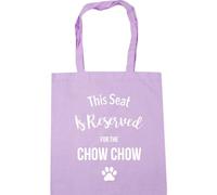 Hippowarehouse This Seat Is Reserved For The Chow Chow Tote Shopping Gym Beach Bag 42cm x38cm, 10 litres