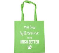 Hippowarehouse This Seat Is Reserved For The Irish Setter Tote Shopping Gym Beach Bag 42cm x38cm, 10 litres