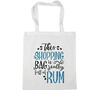 Hippowarehouse This shopping bag is really full of rum Tote Shopping Gym Beach Bag 42cm x38cm, 10 litres
