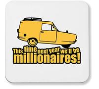 Hippowarehouse This time next year we'll be millionaires! printed coaster gloss finish durable backing 9cm x 9cm 2 pack