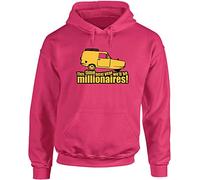 Hippowarehouse This time next year we'll be millionaires! unisex Hoodie hooded top (Specific size guide in description) Fuchsia Pink
