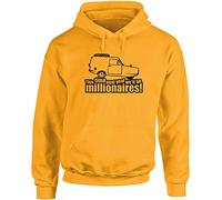 Hippowarehouse This time next year we'll be millionaires! unisex Hoodie hooded top (Specific size guide in description) Gold