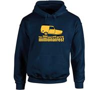 Hippowarehouse This time next year we'll be millionaires! unisex Hoodie hooded top (Specific size guide in description) Navy Blue