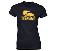 Hippowarehouse This time Next Year We'll be Millionaires! Womens Fitted Short Sleeve t-Shirt (Specific Size Guide in Description) Black