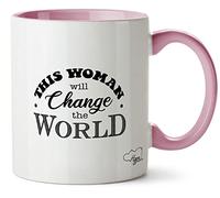 Hippowarehouse This Woman Will Change The World Printed Mug Various Colour Options Ceramic Cup Kitchenware 11oz