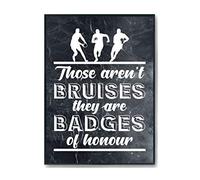 Hippowarehouse Those aren't bruises they're badges of honor (Rugby) Printed Poster A4 Wall Art Design Classroom Room Gym Office Décor