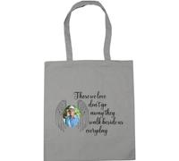 Hippowarehouse those we love don't go away they walk beside us every personalised image Tote Shopping Gym Beach Bag 42cm x38cm, 10 litres