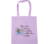 Hippowarehouse those we love don't go away they walk beside us every personalised image Tote Shopping Gym Beach Bag 42cm x38cm, 10 litres