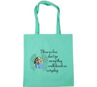 Hippowarehouse those we love don't go away they walk beside us every personalised image Tote Shopping Gym Beach Bag 42cm x38cm, 10 litres