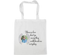 Hippowarehouse those we love don't go away they walk beside us every personalised image Tote Shopping Gym Beach Bag 42cm x38cm, 10 litres