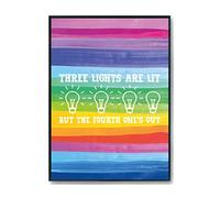 Hippowarehouse Three Lights Are Lit But The Fourth One's Out Printed Poster A4 Wall Art Design Classroom Room Gym Office Décor