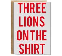 Hippowarehouse Three Lions On The Shirt World Cup Personalised Card A6 with envelope for him for her Funny Cards for Men and Women Blank inside option