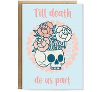 Hippowarehouse till death do us part Birthday Card A5 Personalised with envelope for him for her Funny Cards for Men and Women Blank inside option