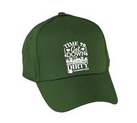 Hippowarehouse time to get Down and Dirty Premium Printed 5 Panel Baseball Cap hat OneSize Adults Bottle Green