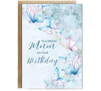 Hippowarehouse To a special mum on your birthday, butterfly Personalised Card A5 with envelope for him for her Funny Cards for Men and Women Blank inside option