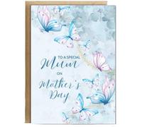 Hippowarehouse To a special mum on your mother's day, butterfly Personalised Card A6 with envelope for him for her Funny Cards for Men and Women Blank inside option