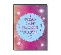 Hippowarehouse Today I got my first tooth Printed Poster A4 Wall Art Design Classroom Room Gym Office Décor
