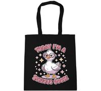 Hippowarehouse Today I'm a serious goose Tote Shopping Gym Beach Bag 42cm x38cm, 10 litres