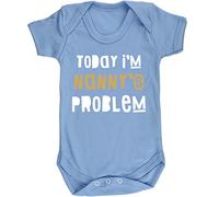 Hippowarehouse Today I'm Nanny's Problem Baby Vest Bodysuit (Short Sleeve) Boys Girls