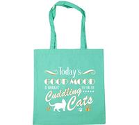 Hippowarehouse Today's Good Mood Is Brought To You By Cuddling Cats Tote Shopping Gym Beach Bag 42cm x38cm, 10 litres