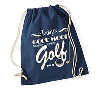 Hippowarehouse Today's Good Mood Is Brought To You By Golf Drawstring Cotton School Gym Bag 37cm x 46cm, 12 litres