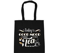 Hippowarehouse Today's Good Mood Is Brought To You By Tea Tote Shopping Gym Beach Bag 42cm x38cm, 10 litres