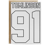 Hippowarehouse Tomlinson 91 Birthday Card A5 Personalised with envelope for him for her Funny Cards for Men and Women Blank inside option