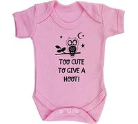 Hippowarehouse Too Cute To Give A Hoot Perching Owl baby vest bodysuit (short sleeve) boys girls