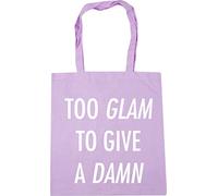 Hippowarehouse Too glam to give a damn Tote Shopping Gym Beach Bag 42cm x38cm, 10 litres