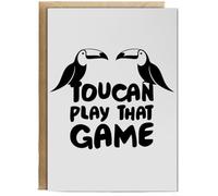 Hippowarehouse Toucan Play At That Game Personalised Card A6 with envelope for him for her Funny Cards for Men and Women Blank inside option