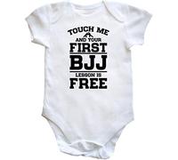 Hippowarehouse Touch me and your first BJJ lesson is free baby vest bodysuit (short sleeve) boys girls