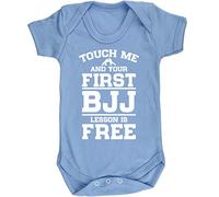 Hippowarehouse Touch me and your first BJJ lesson is free baby vest bodysuit (short sleeve) boys girls
