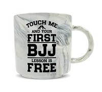 Hippowarehouse Touch me and Your First BJJ Lesson is Free Printed Mug Various Colour Options Ceramic Cup Kitchenware 11oz