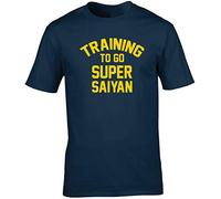 Hippowarehouse Training to go Super Saiyan Unisex Short Sleeve t-Shirt (Specific Size Guide in Description) Navy Blue