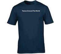 Hippowarehouse Trance Around The World Unisex Short Sleeve t-Shirt (Specific Size Guide in Description) Navy Blue