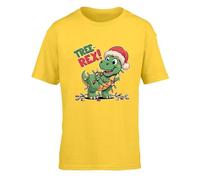 Hippowarehouse Tree rex Kids Children's Short Sleeve t-Shirt 3-4 Years Yellow