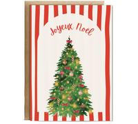 Hippowarehouse trendy Merry Christmas Joyeux Noël French Personalised Card A5 with envelope for him for her Funny Cards for Men and Women Blank inside option