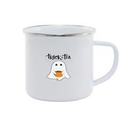 Hippowarehouse Trick or Tea Cute Halloween Ghost for Tea Lovers Printed Mug Various Colour Options Ceramic Cup Kitchenware 11oz