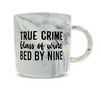 Hippowarehouse True Crime Glass of Wine Bed by Nine Printed Mug Various Colour Options Ceramic Cup Kitchenware 11oz